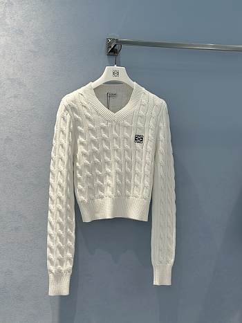 Bagsaaa Loewe Sweater in cotton white