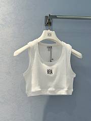 Bagsaaa Loewe Cropped anagram tank top in cotton white - 1