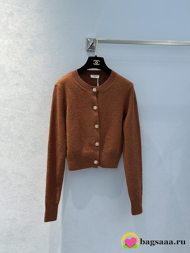 Bagsaaa Chanel Brown Cardigan - 1