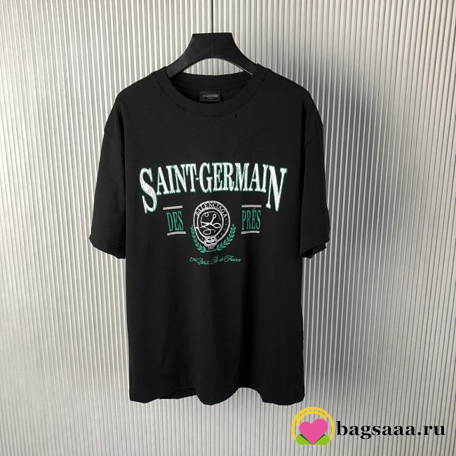 Bagsaaa Balenciaga Saint Germain T-shirt Black - 1