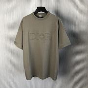 Bagsaaa Dior And Stone Island T-Shirt Oversized Fit Gray Cotton Jersey - 1