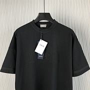 Bagsaaa Dior And Stone Island T-Shirt Oversized Fit Black Cotton Jersey - 4