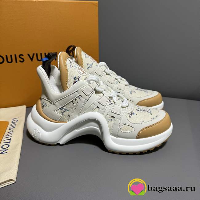 Bagsaaa LV Archlight Sneaker White Tweed - 1