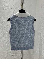 Bagsaaa Chanel Blue Tweed Top - 3