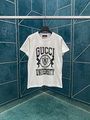 Bagsaaa Gucci Cotton Jersey Printed T-Shirt White - 1