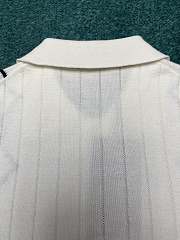 Bagsaaa Gucci Cotton Knit Polo Top With GG Intarsia White - 3