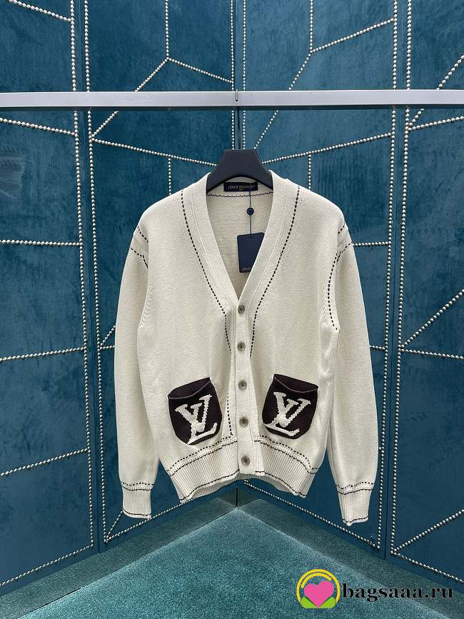 Bagsaaa LV Signature Light Cardigan Beige - 1