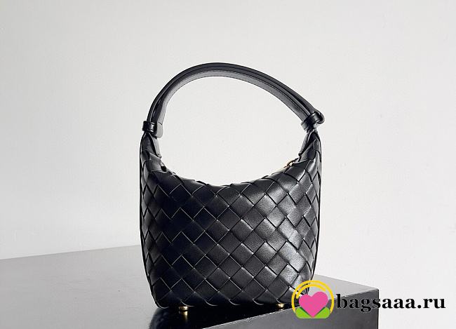 Bagsaaa Bottega Veneta Candy Wallace Black - 17*13.5*5cm - 1