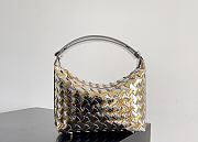 Bagsaaa Bottega Veneta Mini Hop Bag In Metallic - 20x13x9.5 cm - 1