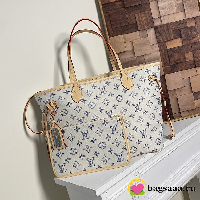 Bagsaaa Louis Vuitton M24905 Neverfull MM Multicolor Beige - 31 x 28 x 14 cm - 1