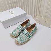 Bagsaaa Dioriviera Dior Granville Espadrille Cotton Embroidered with Aquamarina Toile de Jouy Sauvage Motif - 1