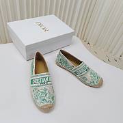 Bagsaaa Dioriviera Dior Granville Espadrille Cotton Embroidered with Aquamarina Toile de Jouy Sauvage Motif - 3