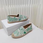 Bagsaaa Dioriviera Dior Granville Espadrille Cotton Embroidered with Aquamarina Toile de Jouy Sauvage Motif - 2