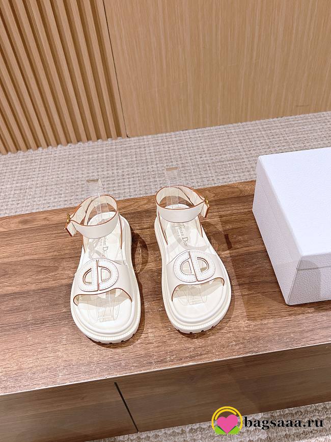 Bagsaaa Dior D-Club Sandal White Calfskin - 1