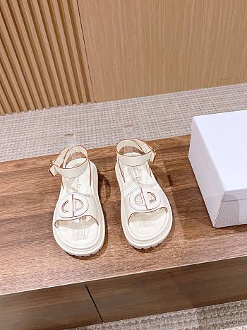 Bagsaaa Dior D-Club Sandal White Calfskin