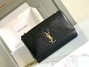 Bagsaaa YSL Reversible Kate Kate In Crocodile-Embossed Leather 553804 Black - 28.5x20x6cm - 1