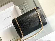 Bagsaaa YSL Reversible Kate Kate In Crocodile-Embossed Leather 553804 Black - 28.5x20x6cm - 4