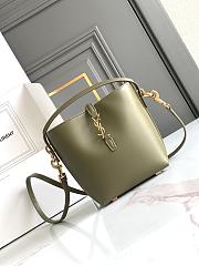 Bagsaaa YSL Le 37 Mini In Shiny Leather 765870 Green - 15 X 13 X 6 CM - 1