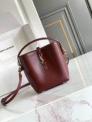 Bagsaaa YSL Le 37 Mini In Shiny Leather 765870 Red - 15 X 13 X 6 CM - 1