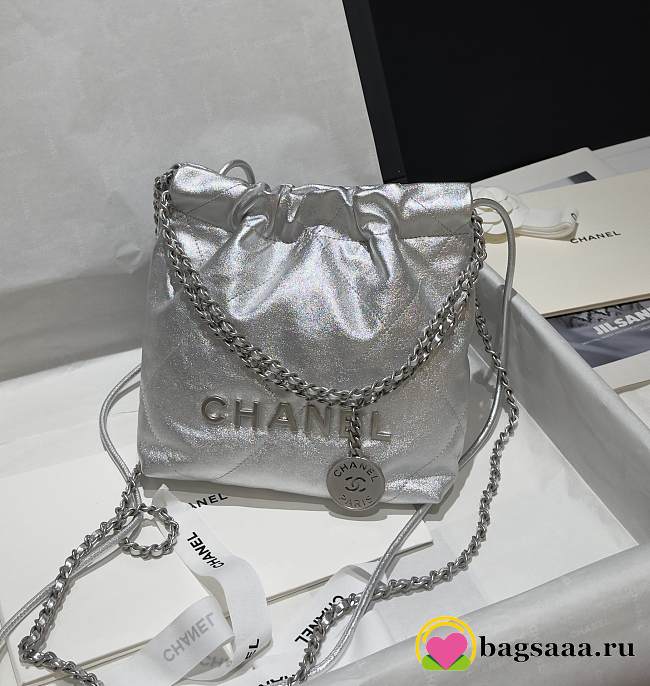 Bagsaaa Chanel 22 Mini Handbag Silver - 19x20x6cm - 1