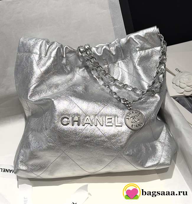 Bagsaaa Chanel 22 Handbag Silver - 1