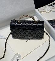 Bagsaaa Chanel Black Bag With Top Handle - 12x20x6 cm - 2