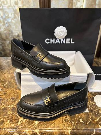 Bagsaaa Chanel Moccasins Black Shoes 01