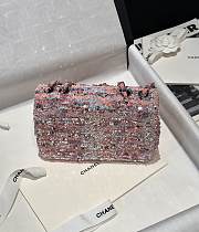 Bagsaaa Chanel Small Flap Bag Sequins Pink & Silver - 20cm - 3