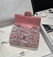 Bagsaaa Chanel Small Flap Bag Sequins Pink & Silver - 20cm - 2