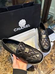 Bagsaaa Chanel Loafers Black With Heart Logo - 1