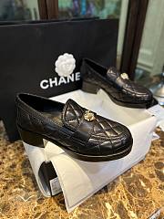 Bagsaaa Chanel Loafers Black With Heart Logo - 4