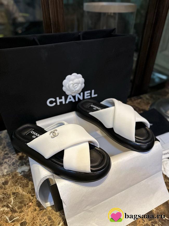 Bagsaaa Chanel Black & White Sandals - 1