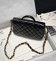 Bagsaaa Chanel Double Pocket Black Bag - 24x15x6.5cm - 3