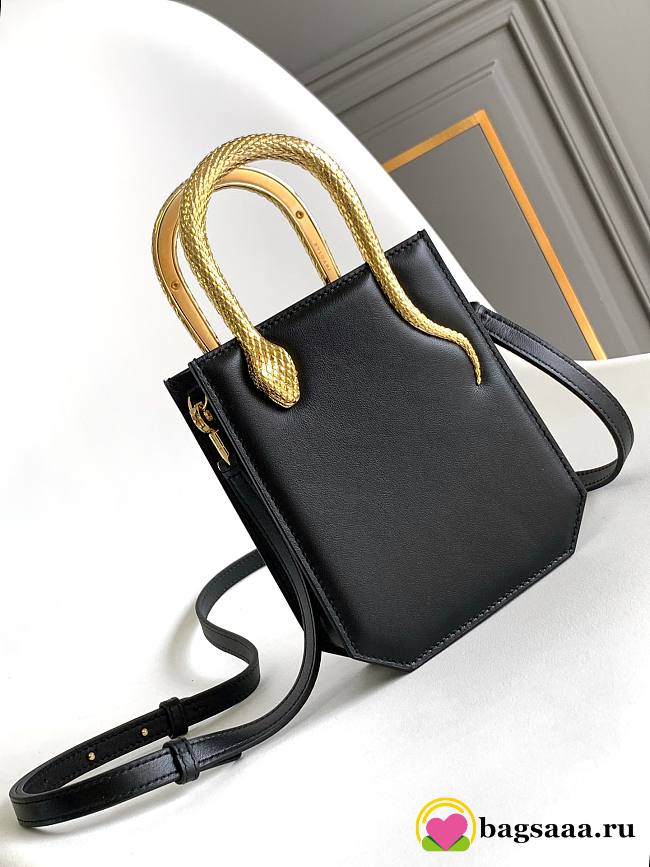 Bagsaaa Bvlgari Serpentine Black Bag - 13 X 17.5 X 5.5 Cm - 1