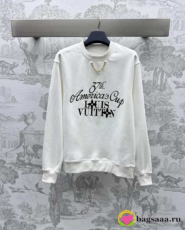 Bagsaaa Louis Vuitton White Sweater - 1