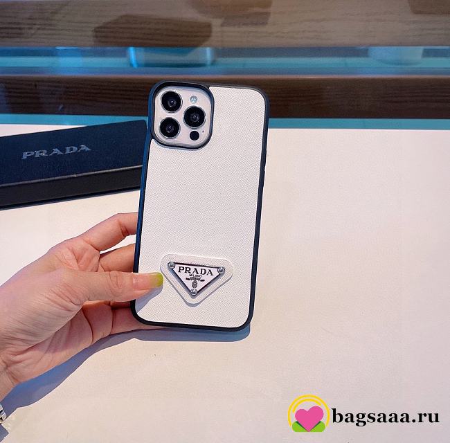 Bagsaaa Prada White Phone Case - 1