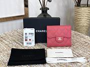 Bagsaaa Chanel Fuchisa Pink Caviar Wallet - 11x10cm - 1