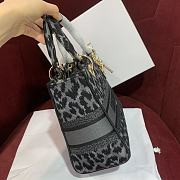 Bagsaaa Dior Medium Lady D-Lite Bag Black Mizza Embroidery - 24cm - 3