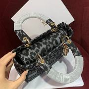 Bagsaaa Dior Medium Lady D-Lite Bag Black Mizza Embroidery - 24cm - 2