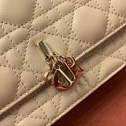 Bagsaaa My Dior Mini Bag Beige Cannage Lambskin - 21 x 11.5 x 4.5 cm - 4