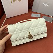 Bagsaaa My Dior Mini Bag White Cannage Lambskin - 21 x 11.5 x 4.5 cm - 1