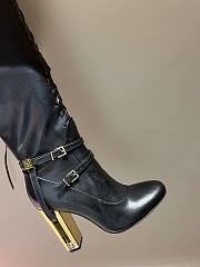 Bagsaaa Fendi Black leather high-heeled boots - 4