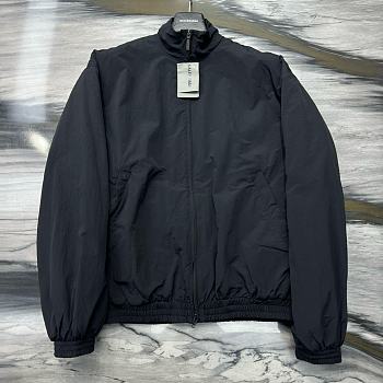 Bagsaaa Balenciaga DIY Metal Tracksuit Jacket in black techno poplin