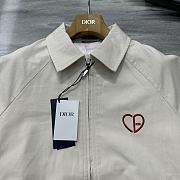 Bagsaaa Dior CD Heart Blouson Jacket White Cotton Canvas - 2