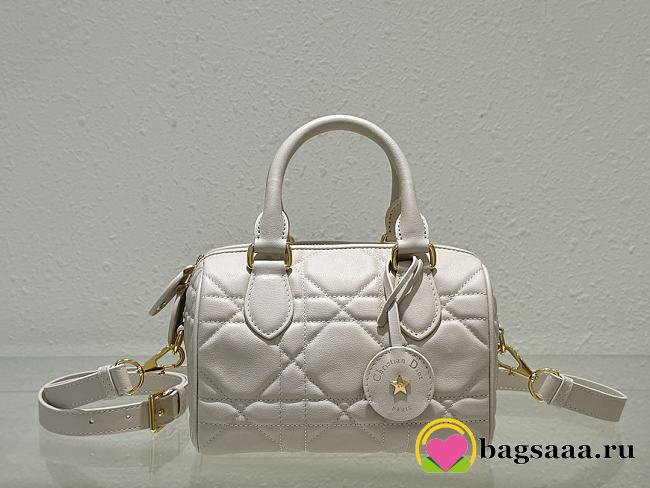 Bagsaaa Dior Groove 20 Bag Ivory Macrocannage Calfskin - 20.5 x 13.5 x 12 cm - 1