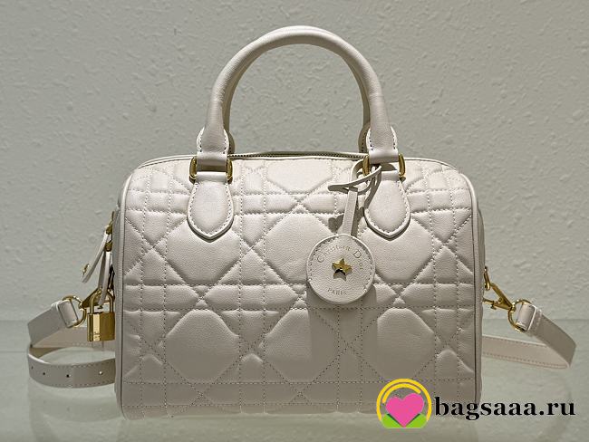 Bagsaaa Dior Groove 25 Bag Dusty Ivory Macrocannage Calfskin - 25 x 19 x 16 cm - 1