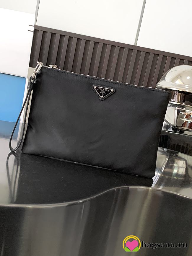 Bagsaaa Prada Re-Nylon and Saffiano leather pouch black - 28x18 cm - 1