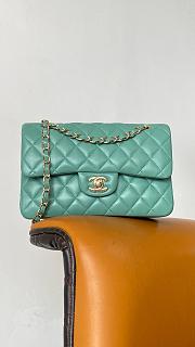 Bagsaaa Chanel Flap Bag Green Mint Lambskin & Gold Hardware - 23cm - 1