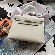 Bagsaaa Hermes Kelly Epsom Off White & Gold Hardware - 25cm - 1