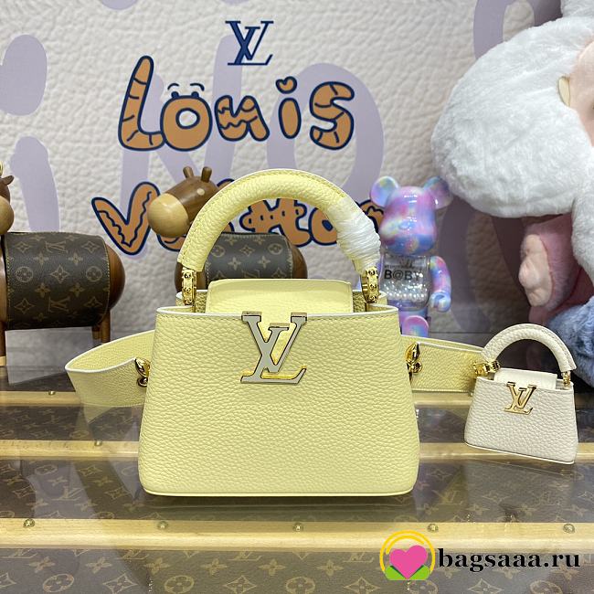 Bagsaaa Louis Vuitton M24563 Capucines Mini Light Yellow - 21 x 14 x 8 cm - 1